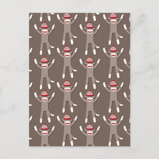 Socket Monkey Print Briefkaart (Voorkant)