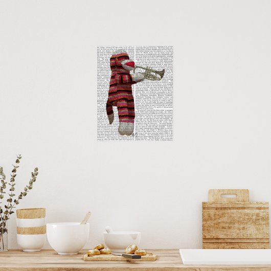 Socket Monkey-spelcomputer Poster (Keuken)
