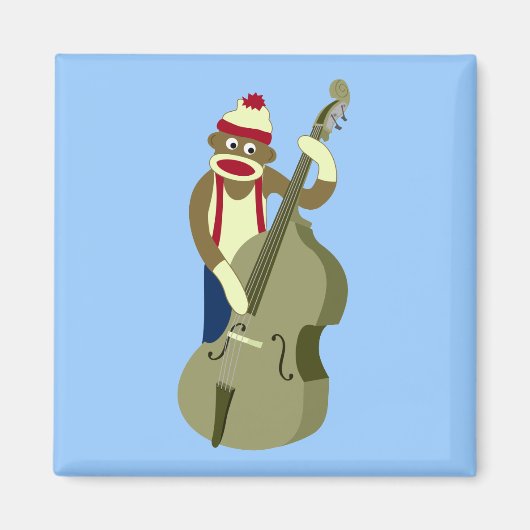 Socket Monkey Upright Bass Player Magneet (Voorkant)