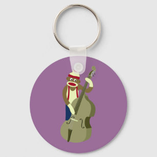 Socket Monkey Upright Bass Player Sleutelhanger