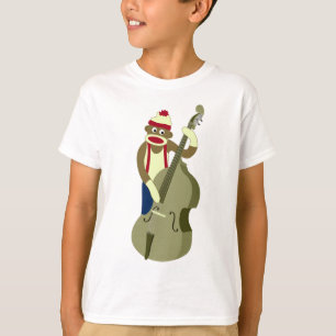 Socket Monkey Upright Bass Player T-shirt