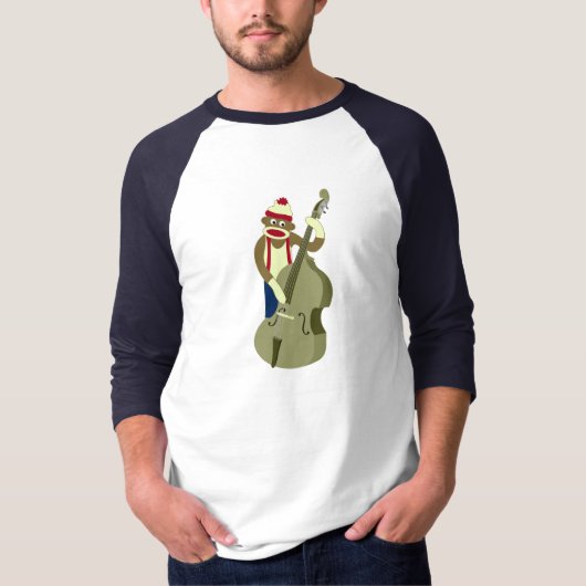 Socket Monkey Upright Bass Player T-shirt (Voorkant)