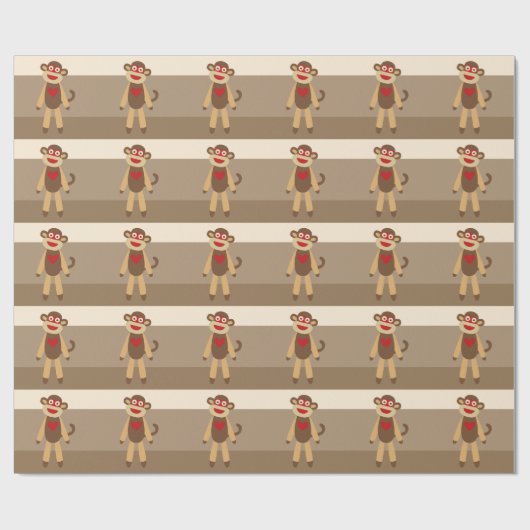 Socket Monkeys Cadeaupapier (Vlak)