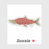 Sockeye Salmon Doodle Sticker (Vel)