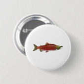 Sockeye Salmon Ronde Button 5,7 Cm (Voorkant /achterkant)