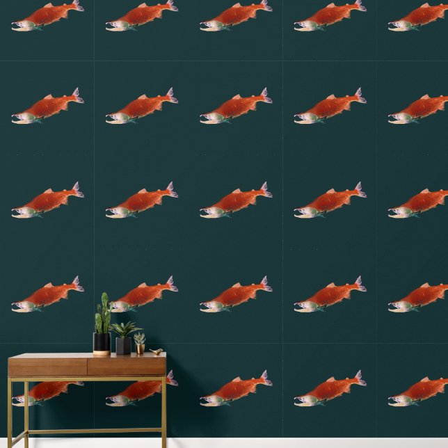 Sockeye Zalm in Rood Behang (Hal)