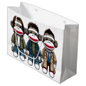 SockMonkey Hunter Brothers en hun Angel Friend Groot Cadeauzakje (Voorkant Gekanteld)
