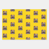 SockMonkey Hunter Brothers met Kerstmis Inpakpapier Vel (Voorkant 3)