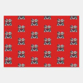 SockMonkey Hunter Brothers met Kerstmis Inpakpapier Vel (Voorkant 2)