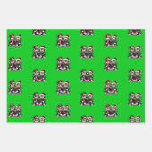 SockMonkey Hunter Brothers met Kerstmis Inpakpapier Vel (Voorkant)