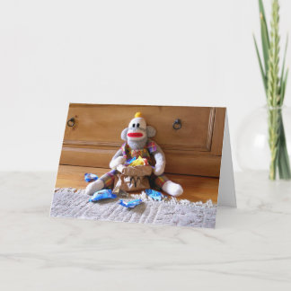 SockMonkey Verjaardag Kaart