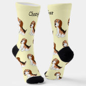 Socks Beagle Dog Design Sokken (Gebogen)