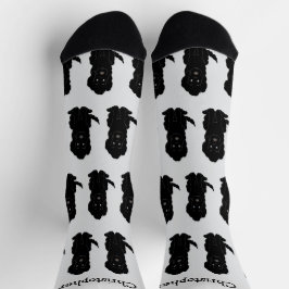 Socks Black Goldendoodle Design Sokken
