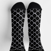 Socks Black Moroccan Pattern Design Sokken (Top)