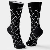 Socks Black Moroccan Pattern Design Sokken (Gebogen)