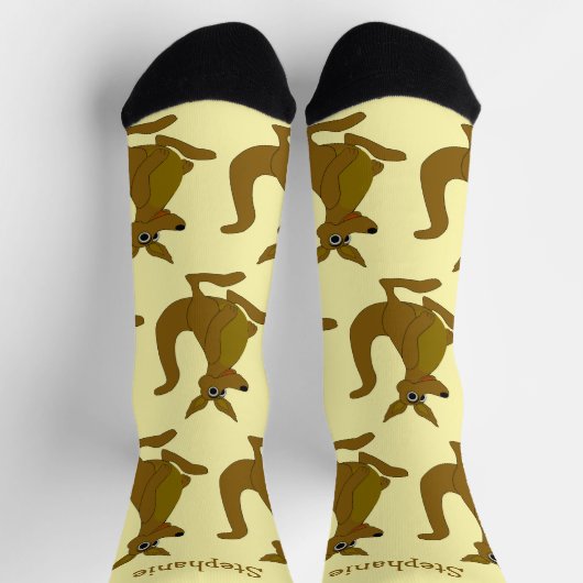 Socks Brown Kangaroo Design Sokken (Top)