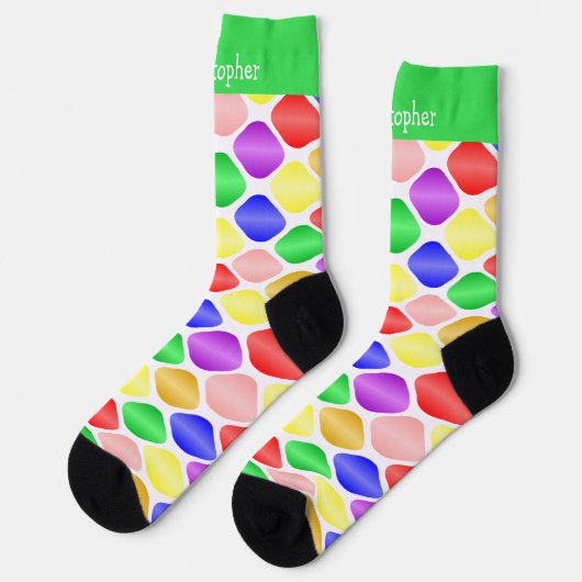 Socks Colourful Ovals Design Sokken (Links)