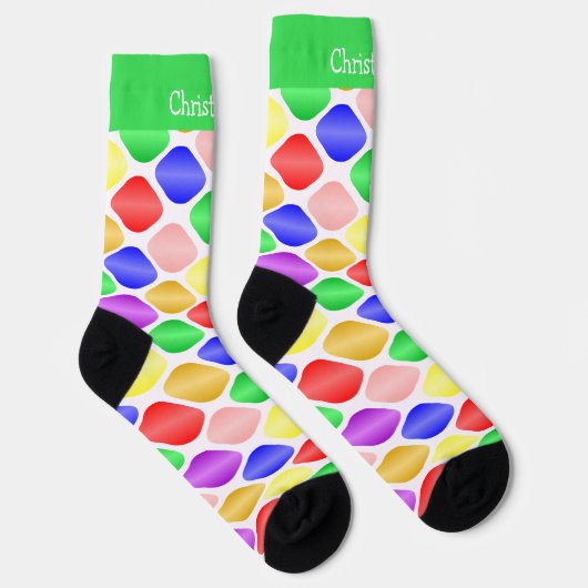 Socks Colourful Ovals Design Sokken (Rechts)