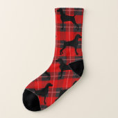 SOCKS DE WEIMARANERS ET DE PLAID (Gauche - extérieur)