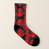 SOCKS DE WEIMARANERS ET DE PLAID (Gauche intérieur)