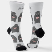 Socks Hippopotamus Design Sokken (Gebogen)
