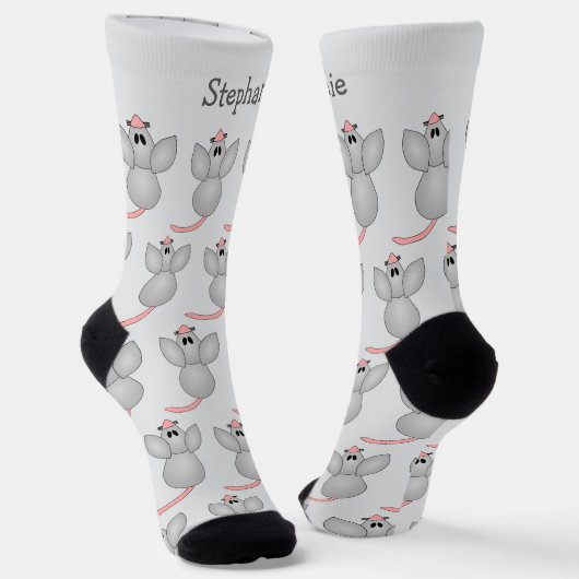 Socks Mouse Design Sokken (Gebogen)