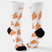 Socks Orange Butterfly Design Sokken (Gebogen)