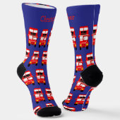 Socks Red Double Decker Design Sokken (Gebogen)