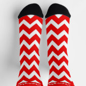 Socks Red Zig Zag Design Sokken (Top)