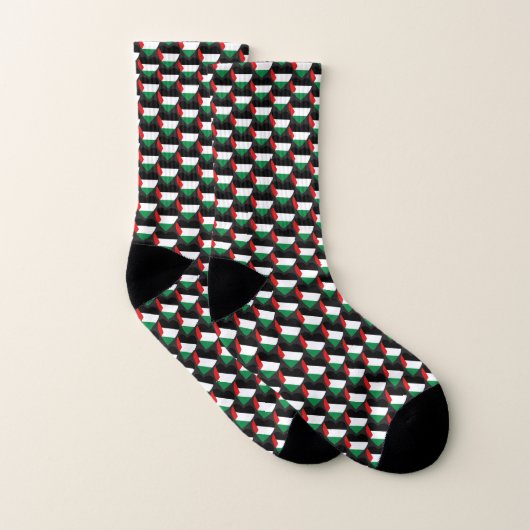 Socles Coeurs du drapeau palestinien (Paire)