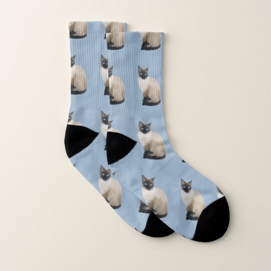 Socles d'impression de chats siamois (Paire)
