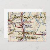 Socorro NM  kaart (Voorkant / Achterkant)