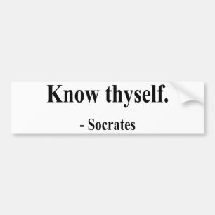 Socrates citaat 5a bumpersticker