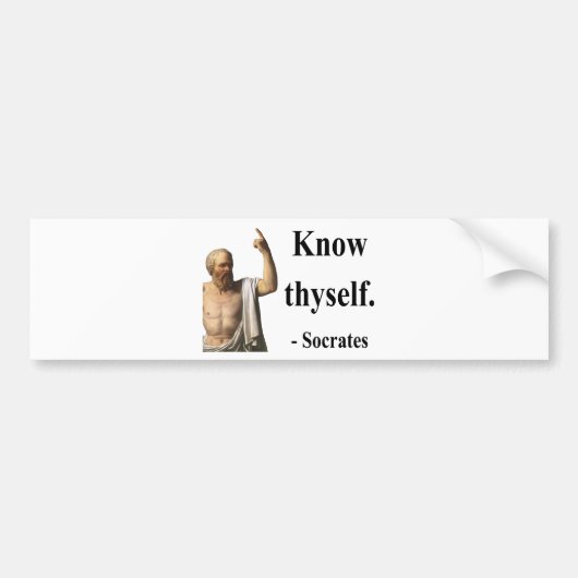 Socrates Citaat 5b Bumpersticker (Voorkant)