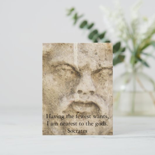 SOCRATES-CITAAT BRIEFKAART (Staand voorkant)