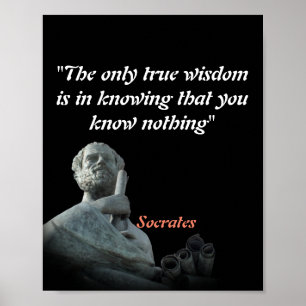 Socrates citaat op Wijze Poster