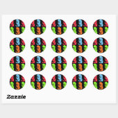 Socrates Collage Ronde Sticker (Vel)