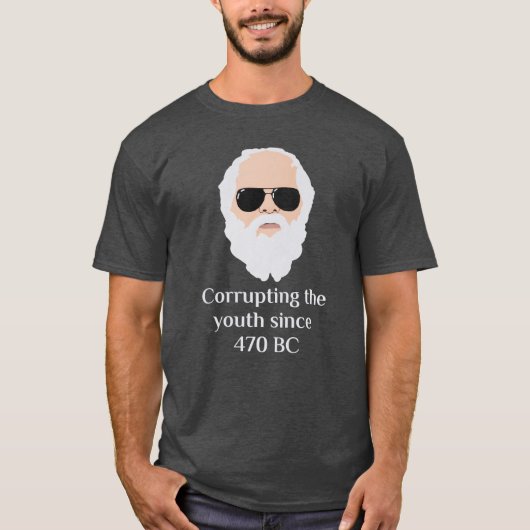 SOCRATES Corrupting the Youth Funny Thug T-shirt (Voorkant)