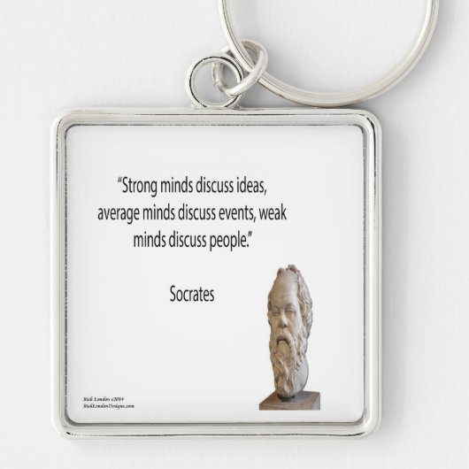 Socrates en beroemde "Minds"-offerte Sleutelhanger (Voorkant)