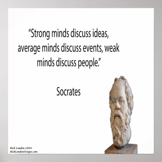 Socrates en sterk minds Citaat Poster (Voorkant)