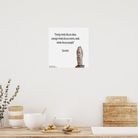 Socrates en sterk minds Citaat Poster (Keuken)