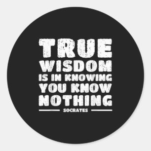 Socrates' inspirerende stoïcijnse citaat stoïcisme ronde sticker