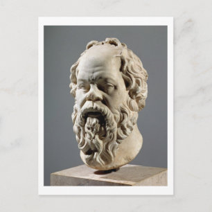 SOCRATES, marmerkop, kopie van een brons van de Briefkaart