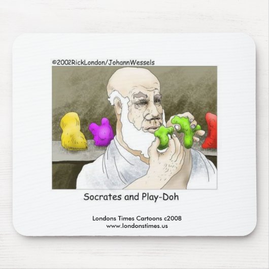 Socrates & Pâte à modeler Tapis de souris drôle (Devant)