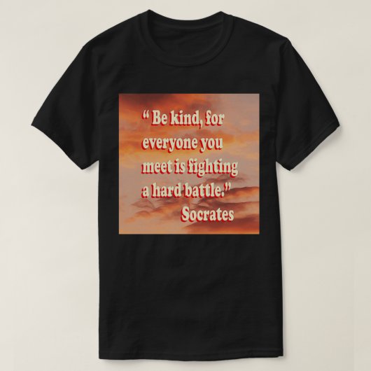 socrates quote 16 t-shirt (Design voorkant)