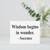 Socrates Quote 1a Briefkaart (Staand voorkant)