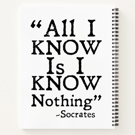 Socrates spiral notebook notitieboek (Achterkant)