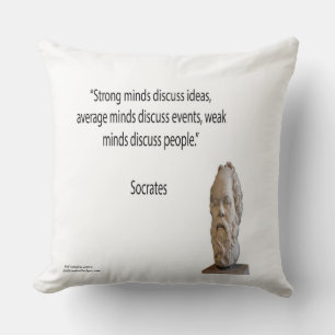 Socrates Sterke Geesten Quote Grote Worp Kussen