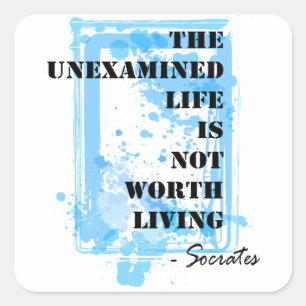 SOCRATES VIERKANTE STICKER
