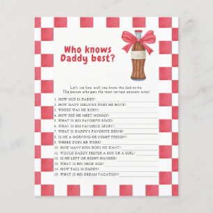 Soda baby shower Wie kent papa het beste spel